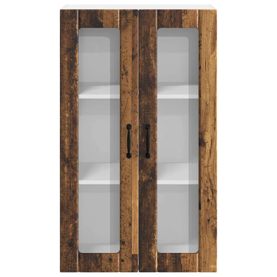 Cabinet en verre mural LUCCA Bois ancien 60 x 31 x 100 cm - 6