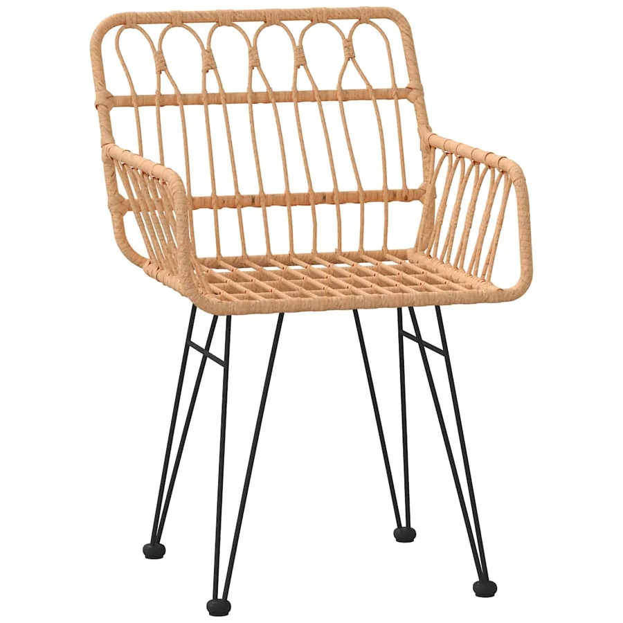 Chaises de jardin lot de 2 accoudoir 56x64x80 cm Résine tressée - 3