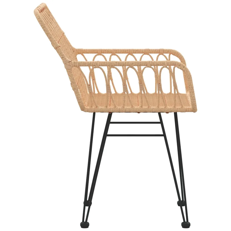Chaises de jardin lot de 2 accoudoir 56x64x80 cm Résine tressée - 5