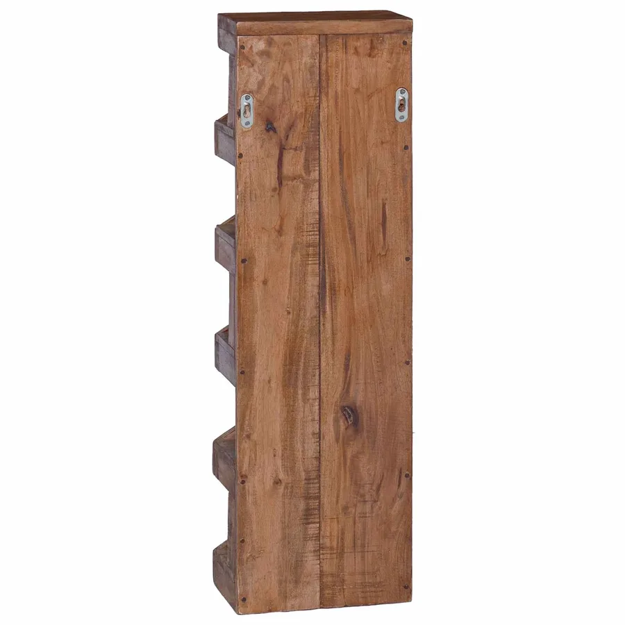 Étagère à vin Naturel 24 x 14 x 80 cm Bois de Mahogany Massif - 7