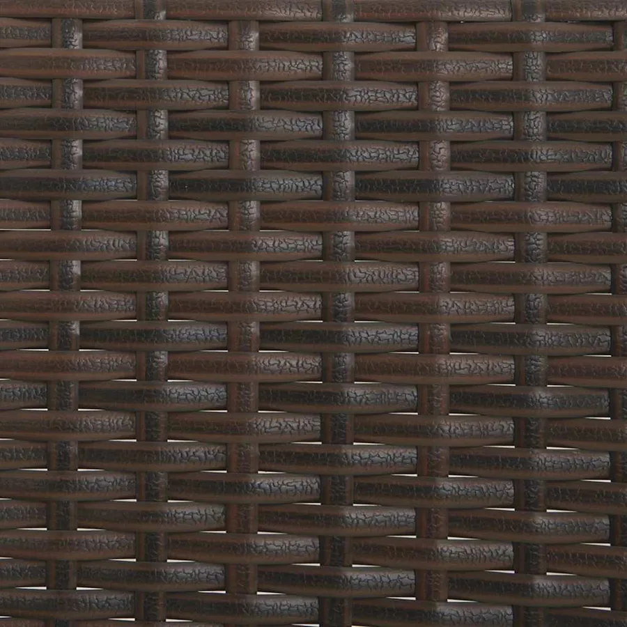 Banc de jardin à 3 places avec coussins Marron Résine tressée - 8