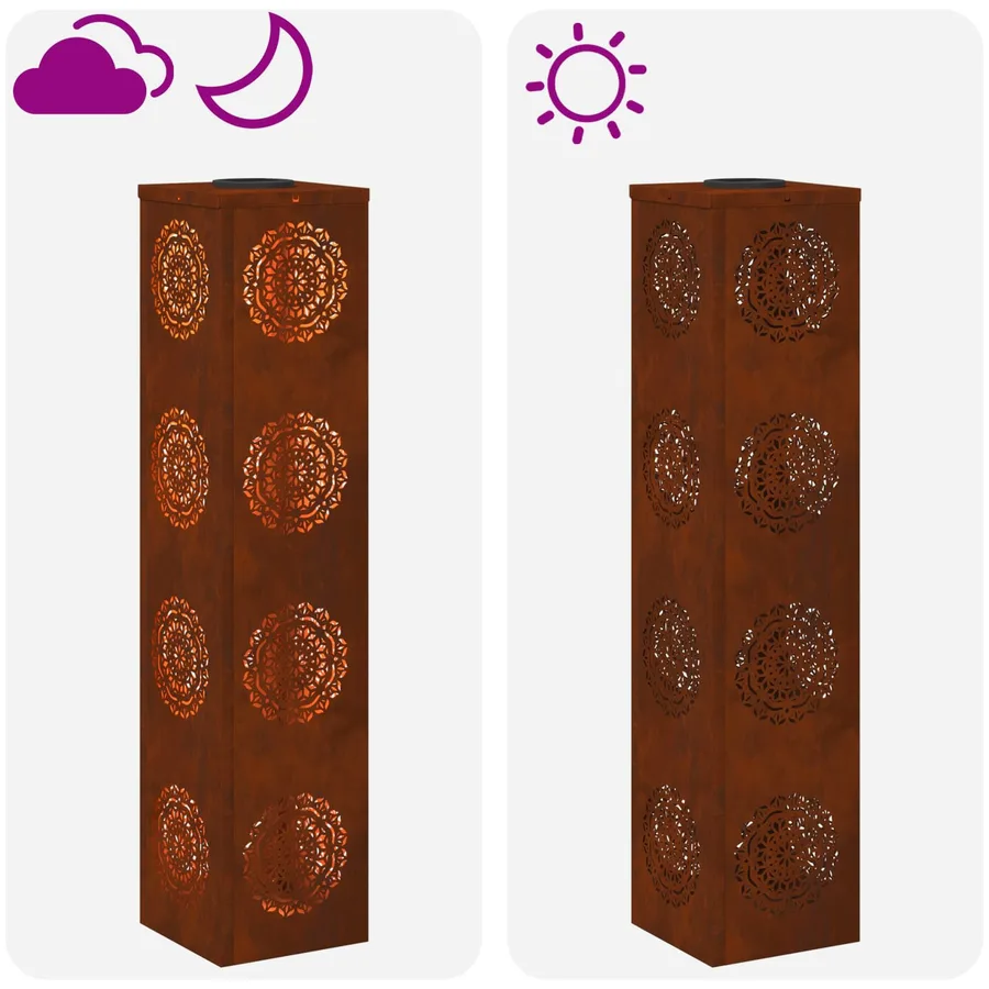 Lumière de chemin LED solaire 2 pcs Blanc chaud 18 x 18 x 80 cm - 14