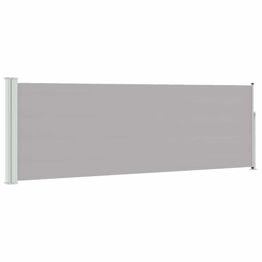 Auvent latéral rétractable de patio 100x300 cm Gris - 2