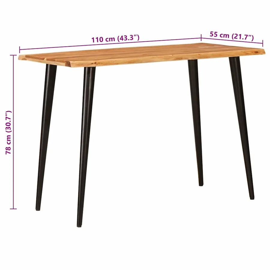 Table de salle à manger / Table de repas 110 x 55 x 78 cm - 11