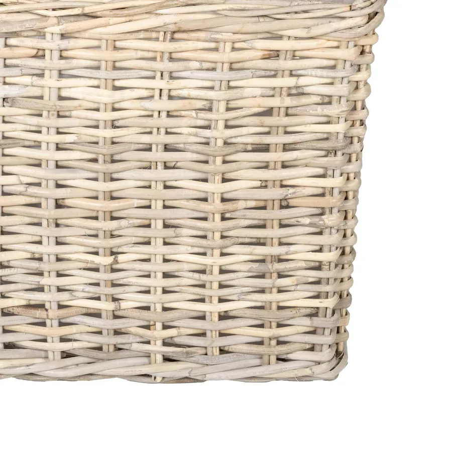 Panier de Plante avec stockage 2 pc Gris naturel Rattan Kubu - 8