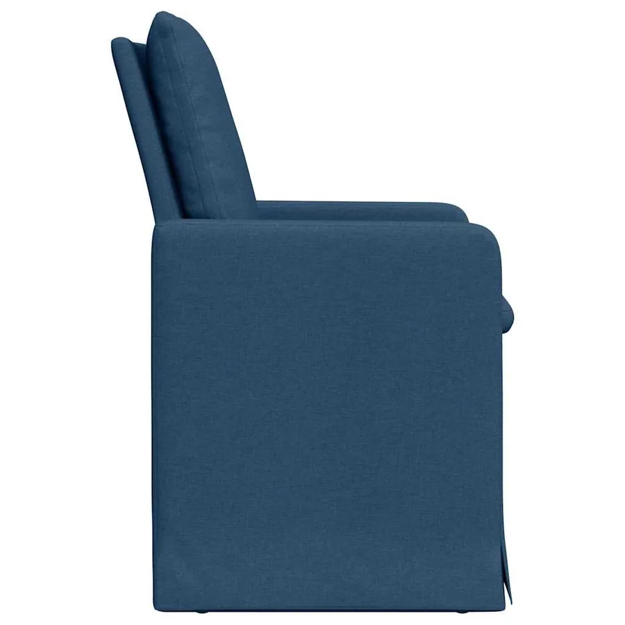 Chaises de salle à manger 2 pcs Bleu 57 x 67 x 98 cm tissu - 5