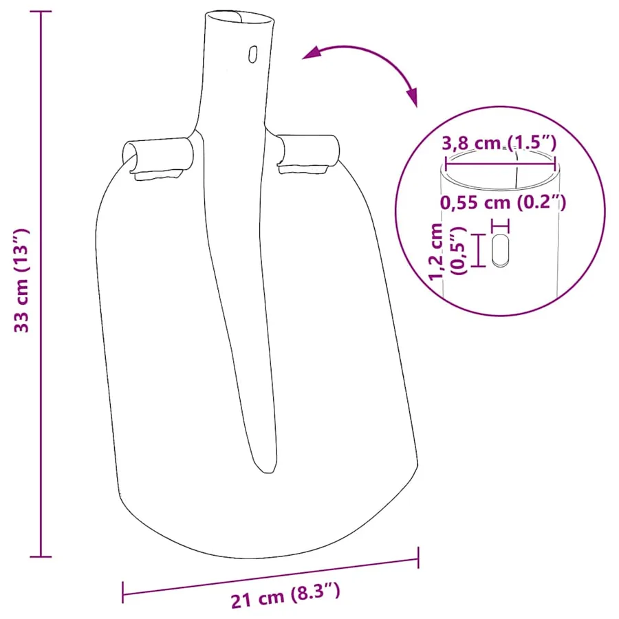 Tête de pelle 4 pcs Argent 33 x 21 cm Acier enduit de poudre - 12