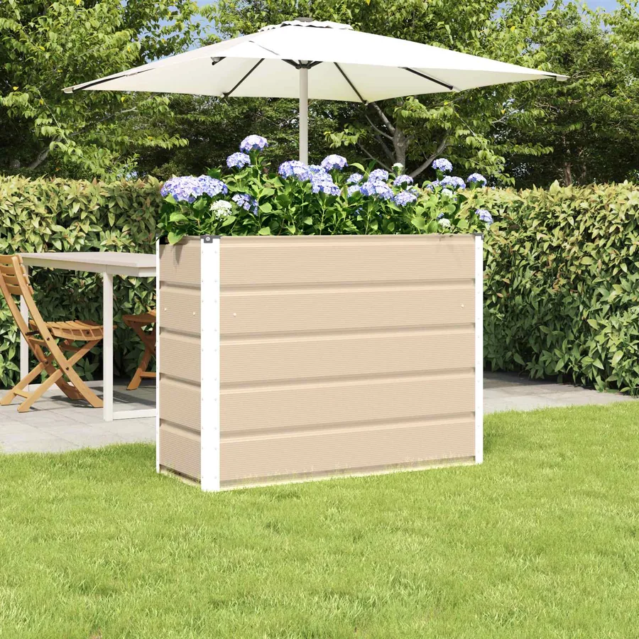 Jardinière Ivoire 100 x 40 x 75 cm Acier