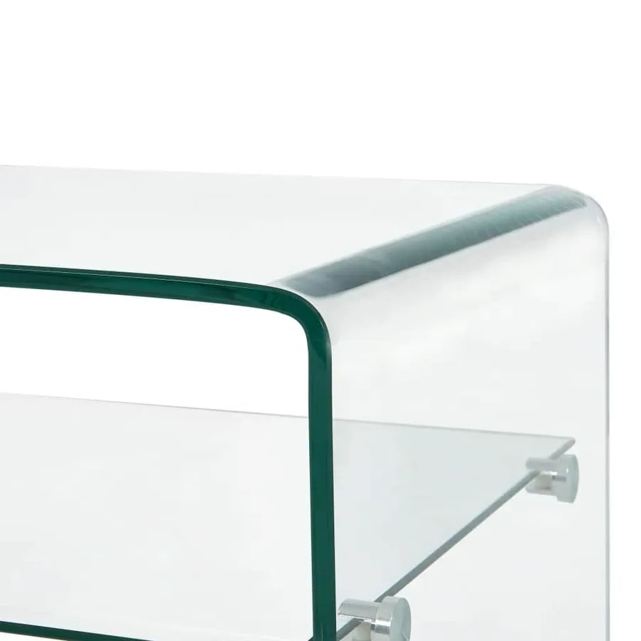 Table basse Clair 98x45x31 cm Verre trempé - 5