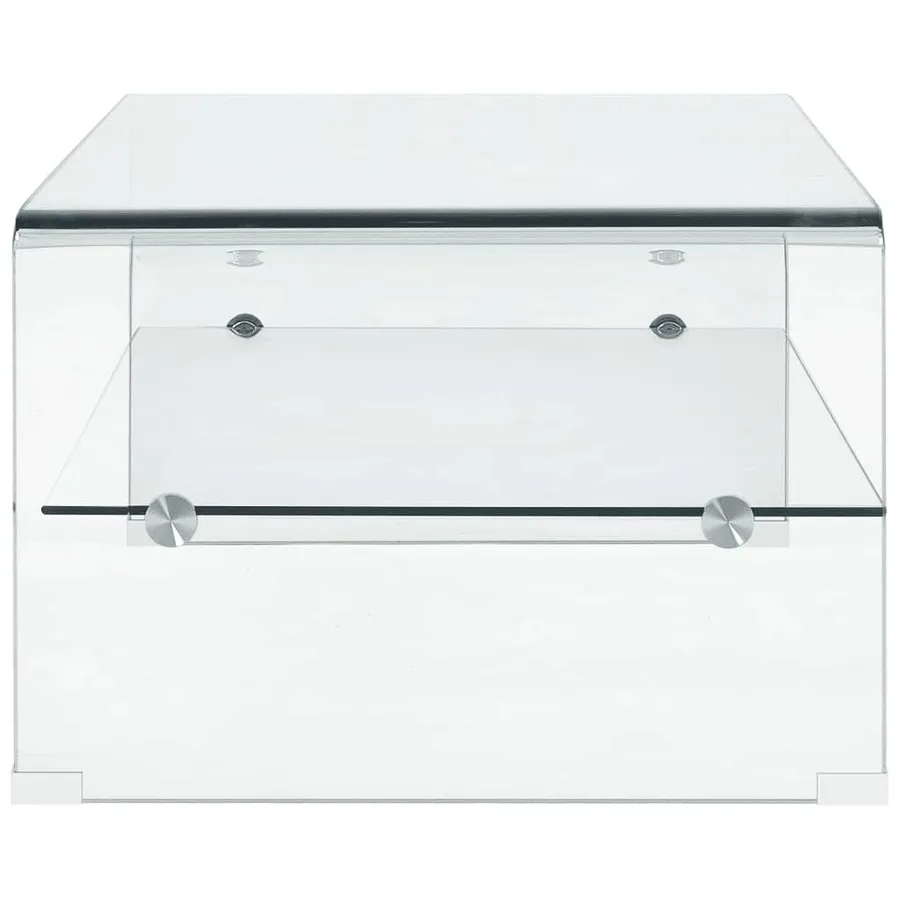 Table basse Clair 98x45x31 cm Verre trempé - 6