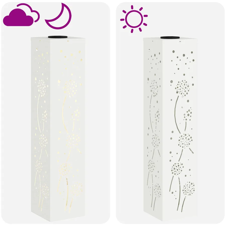 Lumière de chemin LED solaire 2 pcs Blanc chaud 18 x 18 x 80 cm - 13
