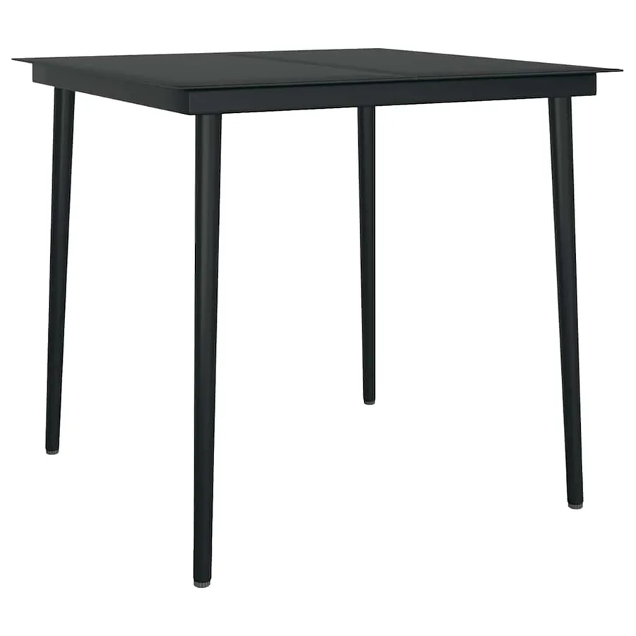Ensemble à manger de jardin 5 pcs Noir - 5