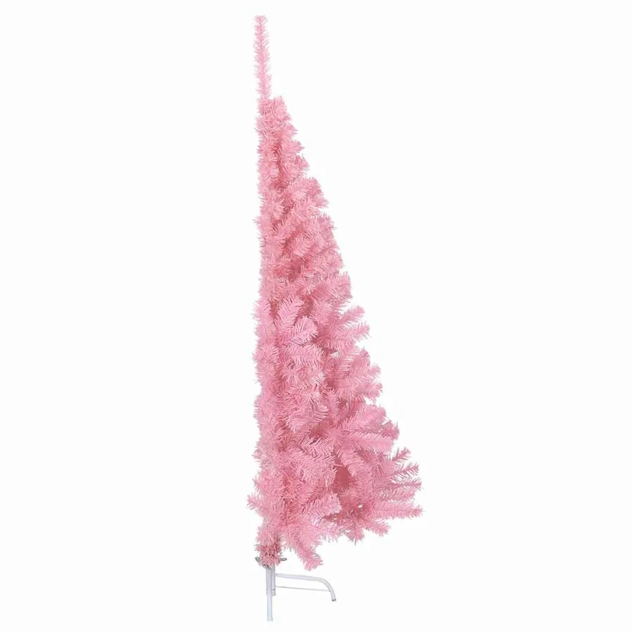 Sapin de Noël artificiel pré-éclairé Rose 150 cm PVC - 10