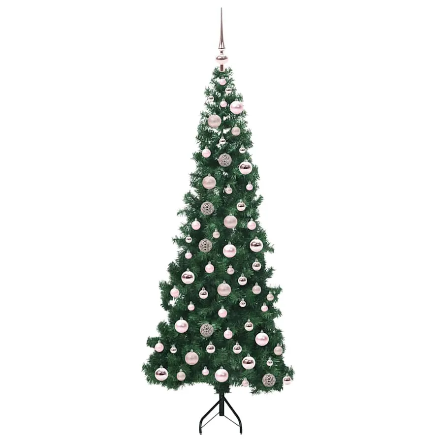 Arbre de Noël artificiel d'angle Vert 180 cm PVC et métal - 4