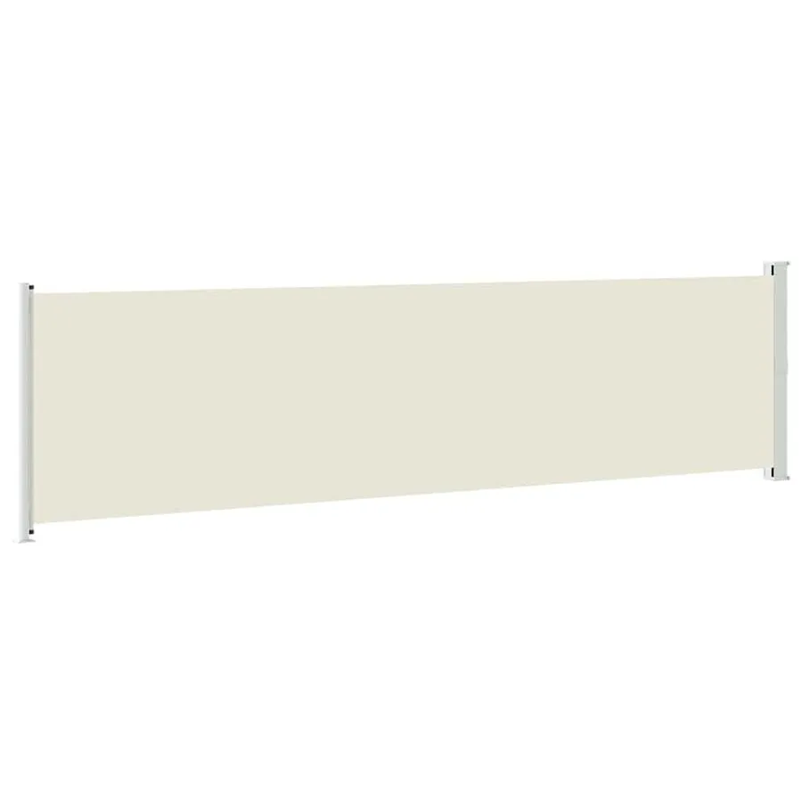 Auvent latéral rétractable de patio 600x160 cm crème - 6