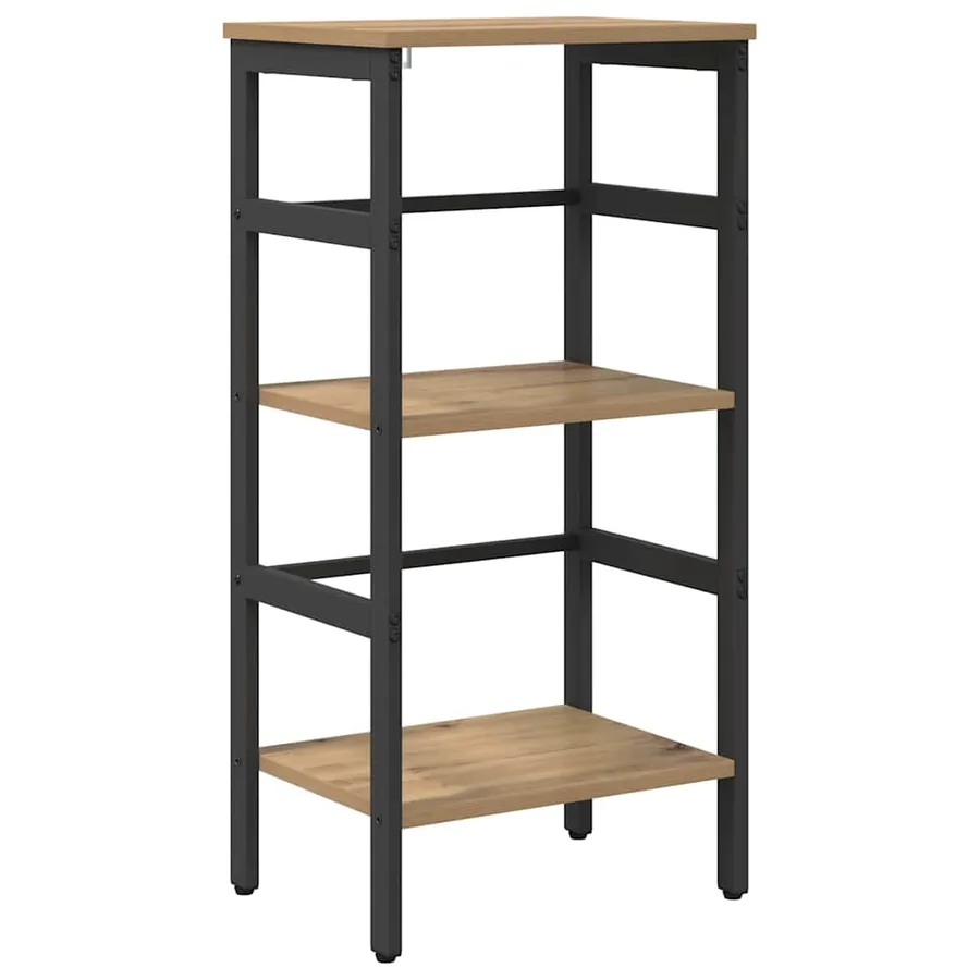 Étagère 2 niveaux 40 x 29,5 x 81 cm Bois d'ingénierie - 2