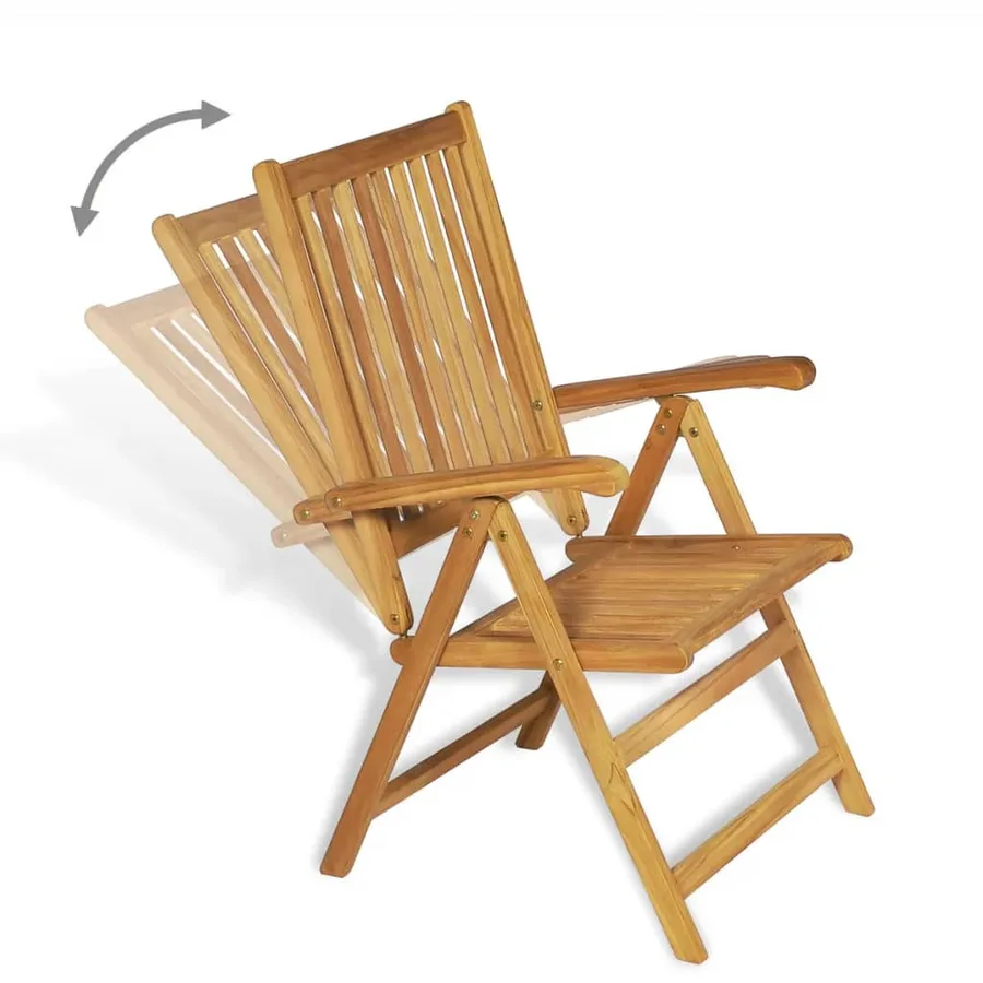 Ensemble à manger de jardin 9 pcs Bois de teck massif - 8