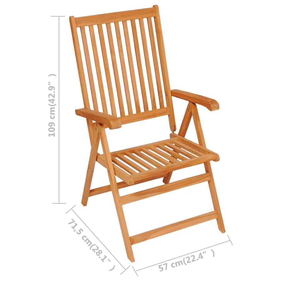 Ensemble à manger de jardin 7 pcs Bois de teck massif - 10