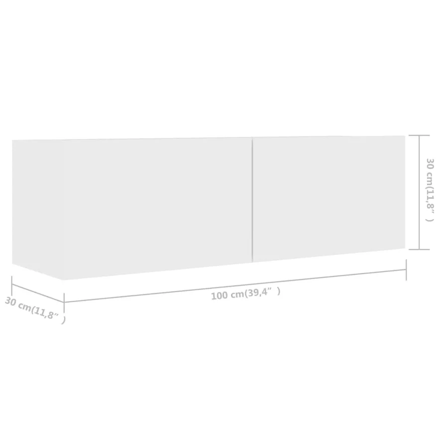Ensemble de meubles TV 4 pcs Blanc Bois d'ingénierie - 7