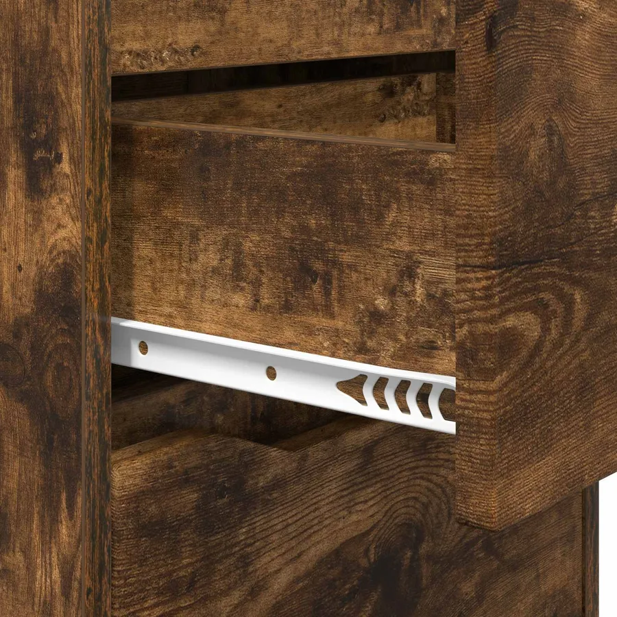 Tables de chevet avec tiroir 2 pcs Chêne fumé 40 x 30 x 467 cm - 9