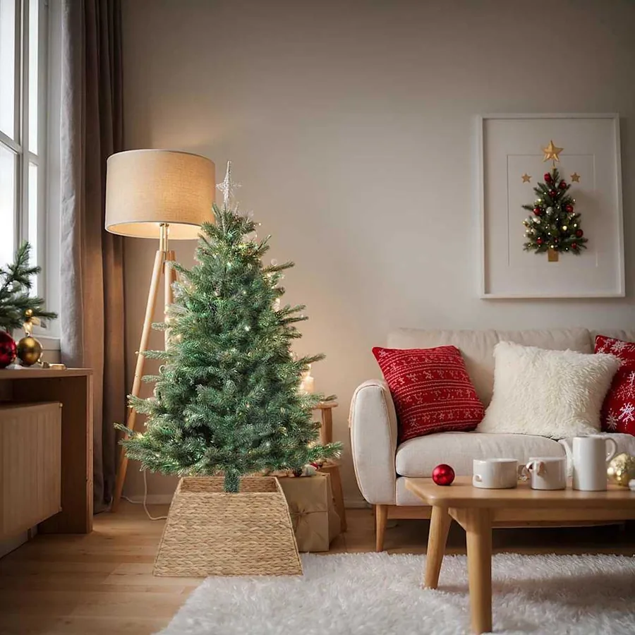 Collier de sapin de Noël Marron 70 x 70 x 28 cm Jacinthe d'eau