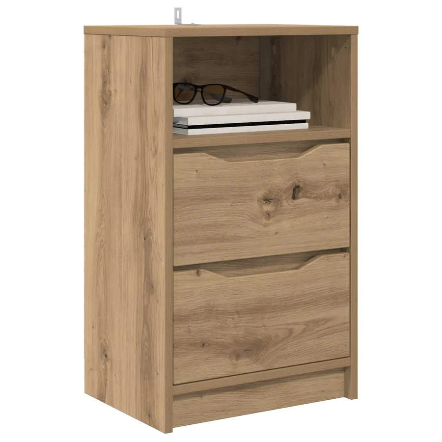 Tables de chevet 2 pc Chêne artisanal 40 x 30 x 467 cm - 3