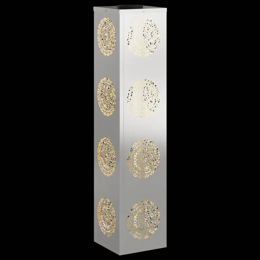 Lumière de chemin LED solaire 2 pcs Blanc chaud 18 x 18 x 80 cm - 12