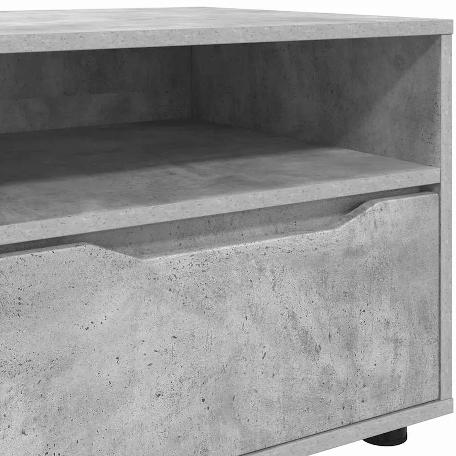 Meuble TV Gris béton 100 x 48 x 43 cm Bois d'ingénierie - 8