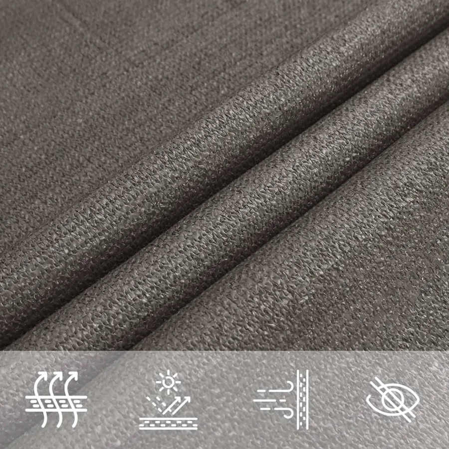 Voile d'ombrage 160 g/m² Anthracite 3,5x5 m PEHD - 5