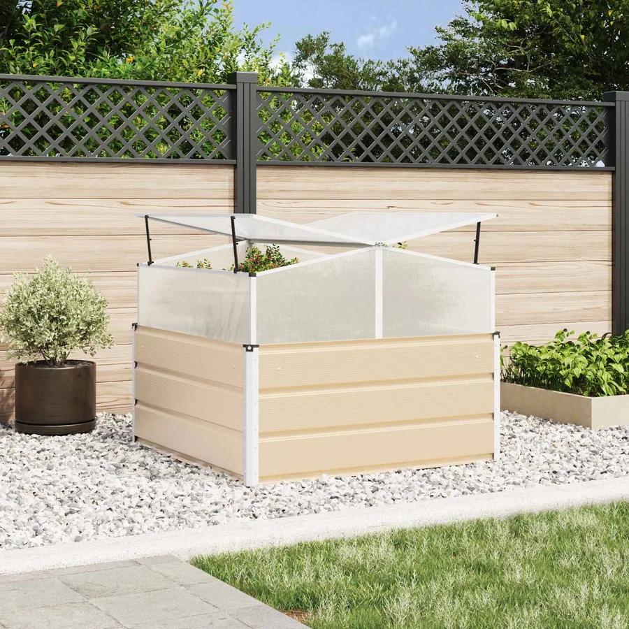 Jardinière Ivoire 100 x 100 x 77 cm Acier galvanisé