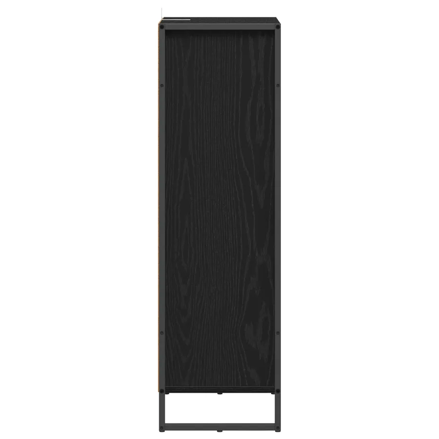 Cabinet de salle de bain avec porte Chêne noir 40 x 30 x 100 cm - 6