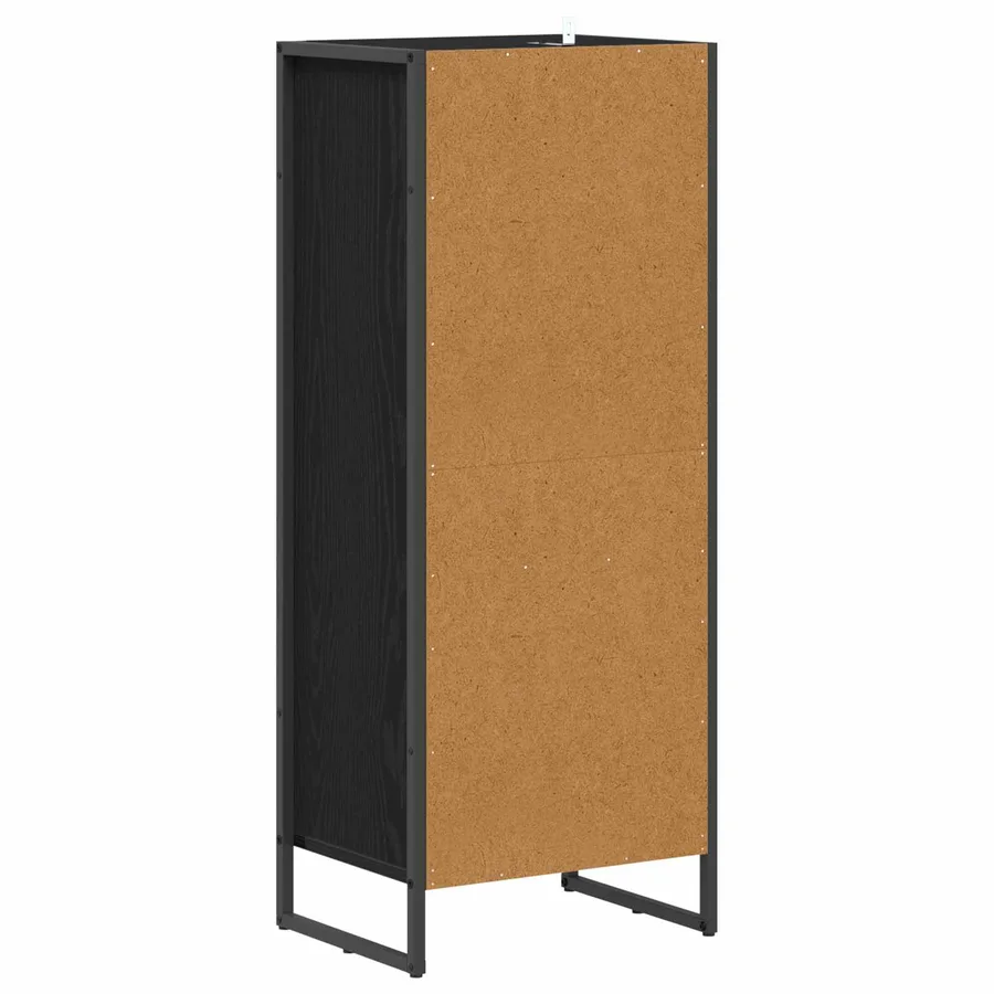 Cabinet de salle de bain avec porte Chêne noir 40 x 30 x 100 cm - 7