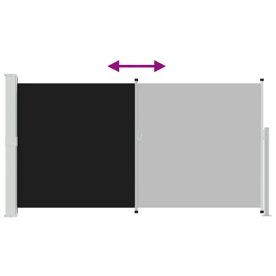 Auvent latéral de patio 160x300 cm Noir - 7