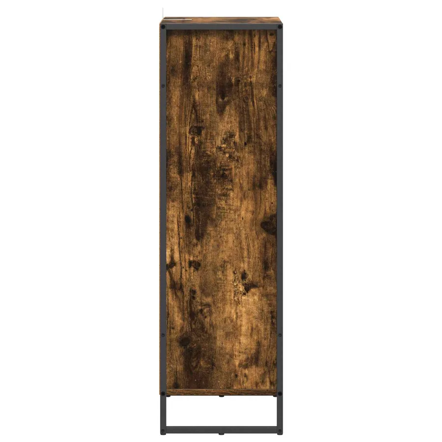 Cabinet de salle de bain avec porte Chêne Fumé 40 x 30 x 100 cm - 6