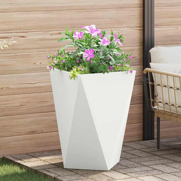 Jardinière Blanc 50 x 50 x 75 cm Acier