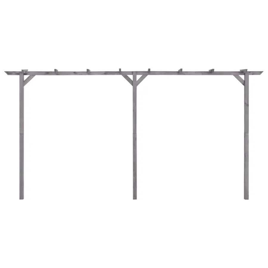 Pergola de jardin Gris 400x40x205 cm Bois de pin imprégné - 2