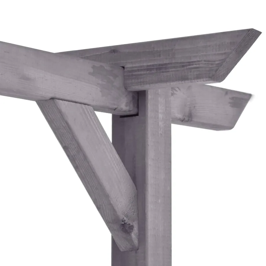 Pergola de jardin Gris 400x40x205 cm Bois de pin imprégné - 4