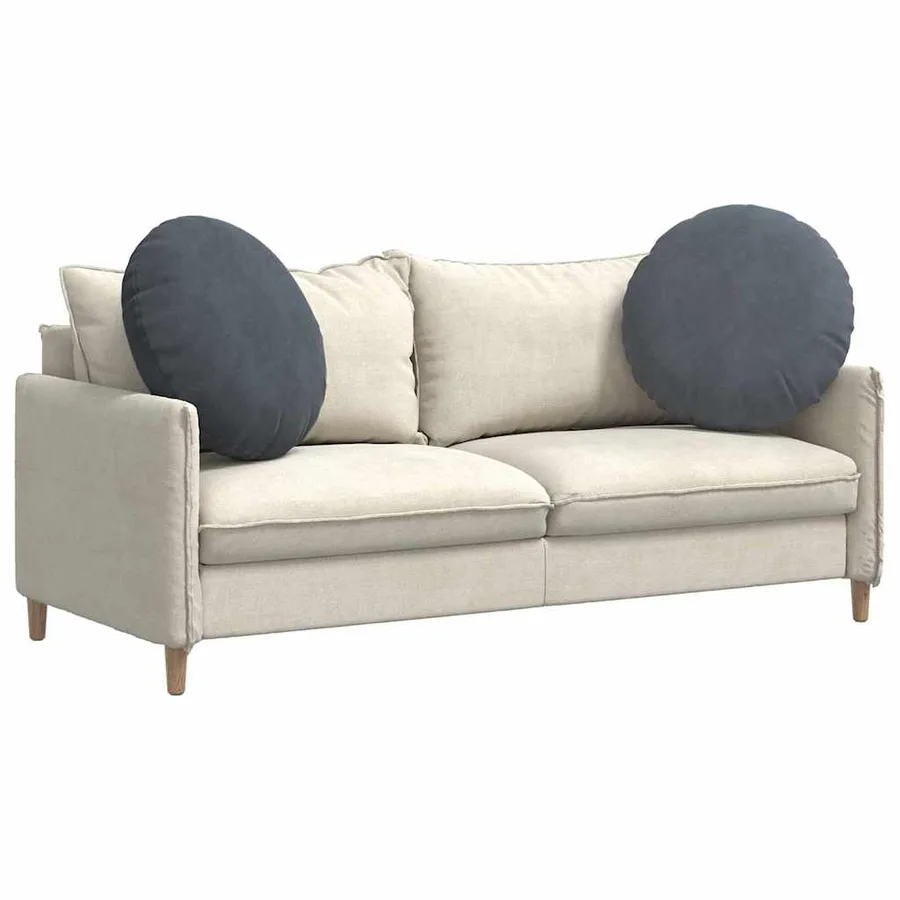Coussins de siège 2 pcs Gris foncé Ø 40 x 13 cm Velours - 3