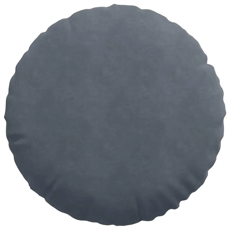 Coussins de siège 2 pcs Gris foncé Ø 40 x 13 cm Velours - 6