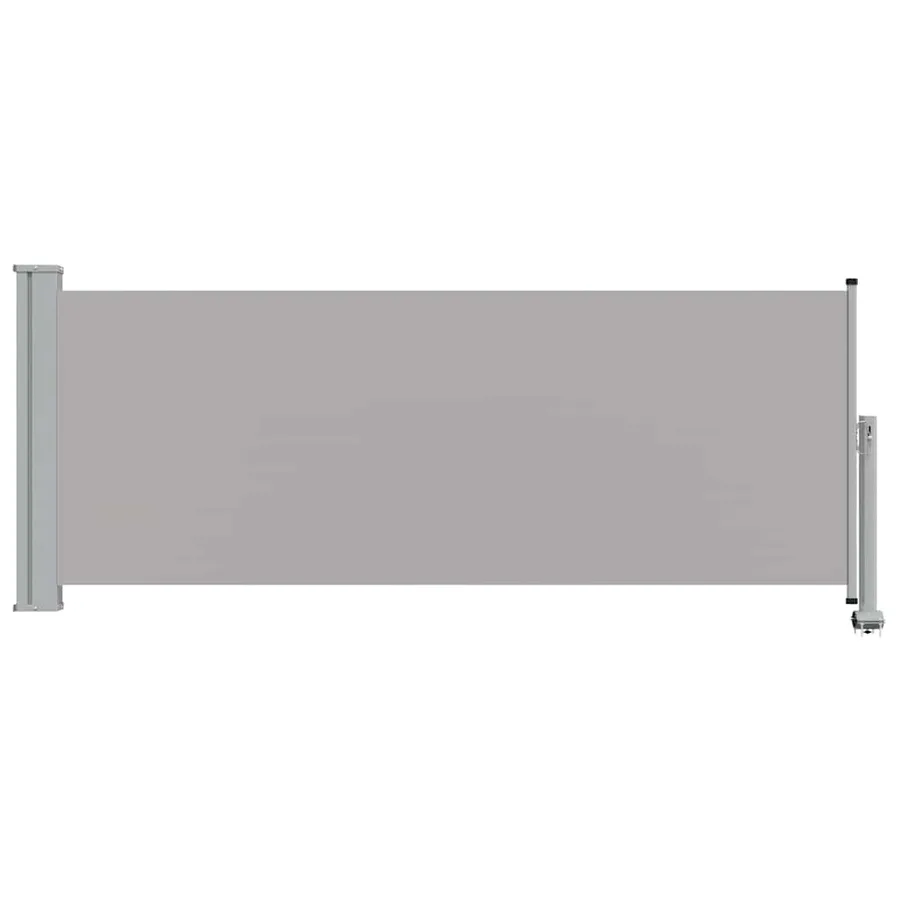 Auvent latéral rétractable de patio 100 x 300 cm Gris - 3
