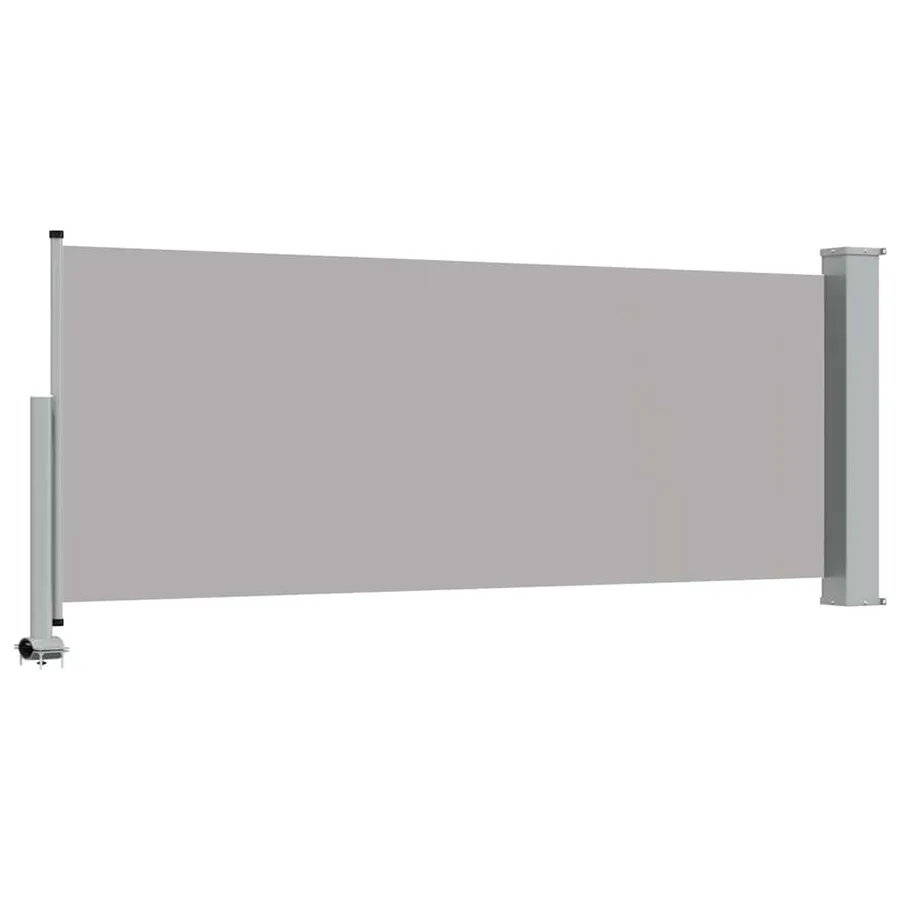 Auvent latéral rétractable de patio 100 x 300 cm Gris - 7