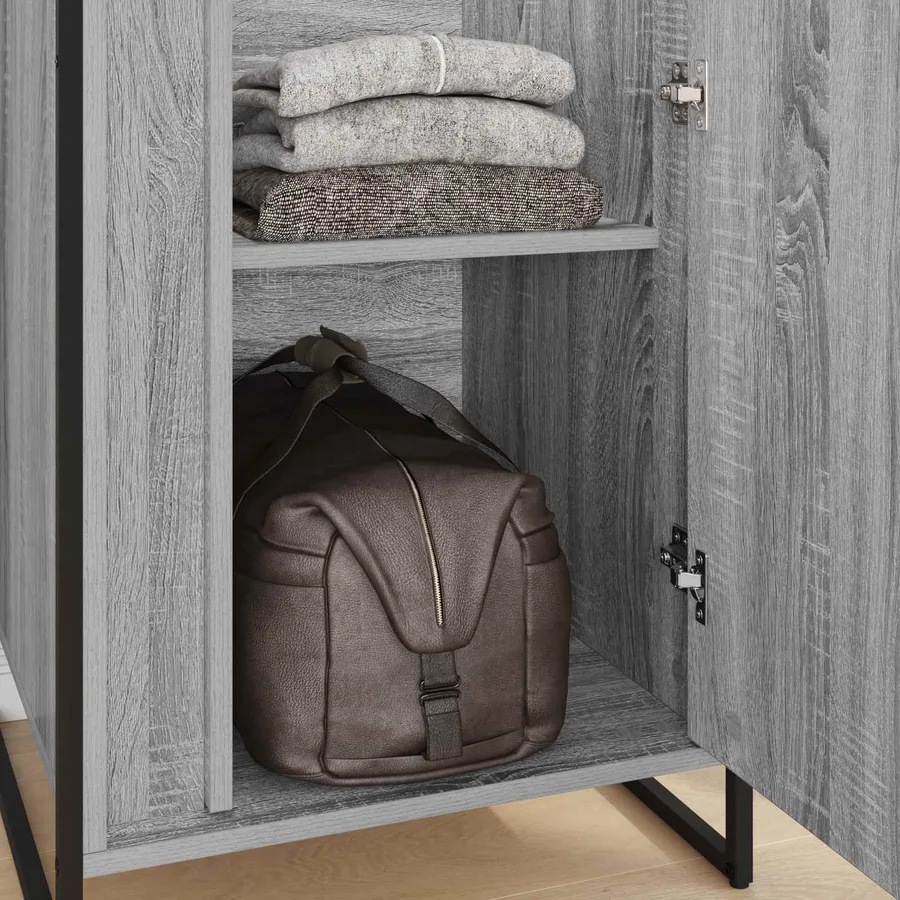 Garde-robe Gris Sonoma 50 x 50 x 200 cm Bois d'ingénierie - 3