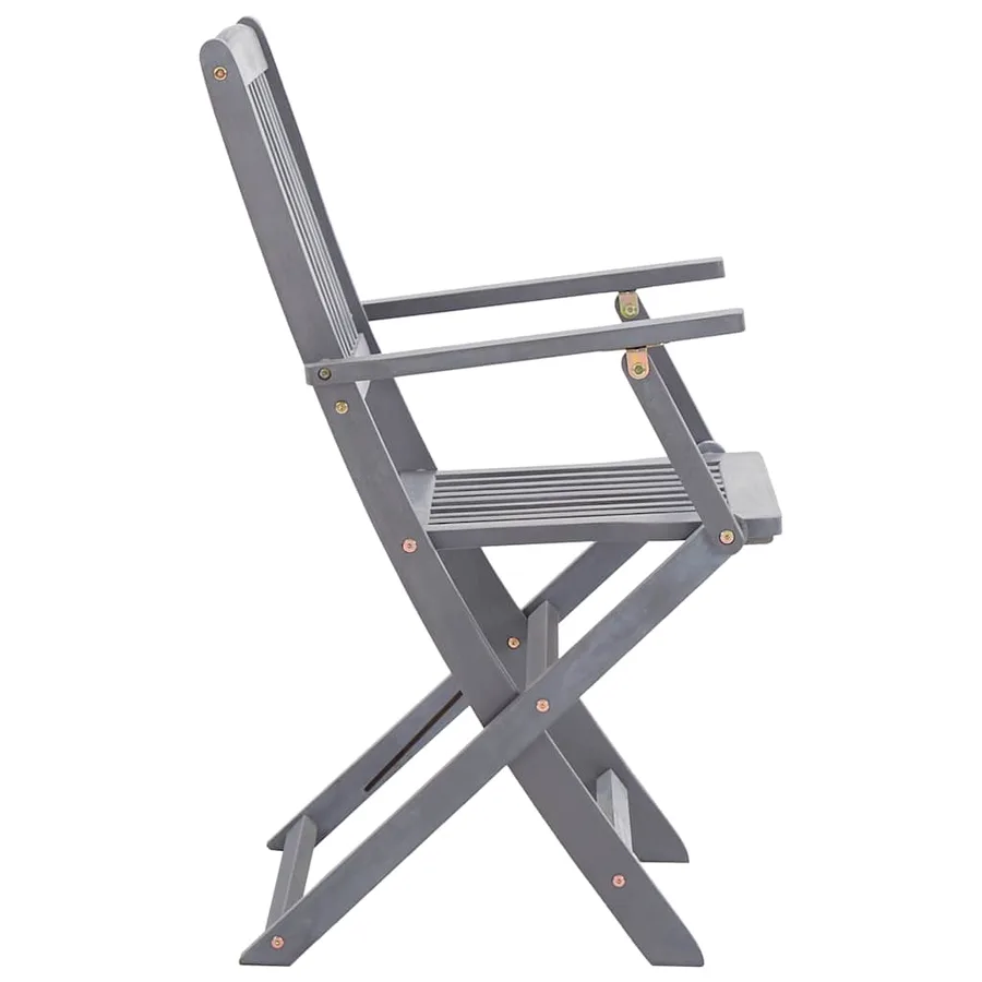 Chaises pliables d'extérieur lot de 2 et coussins Bois d'acacia - 11