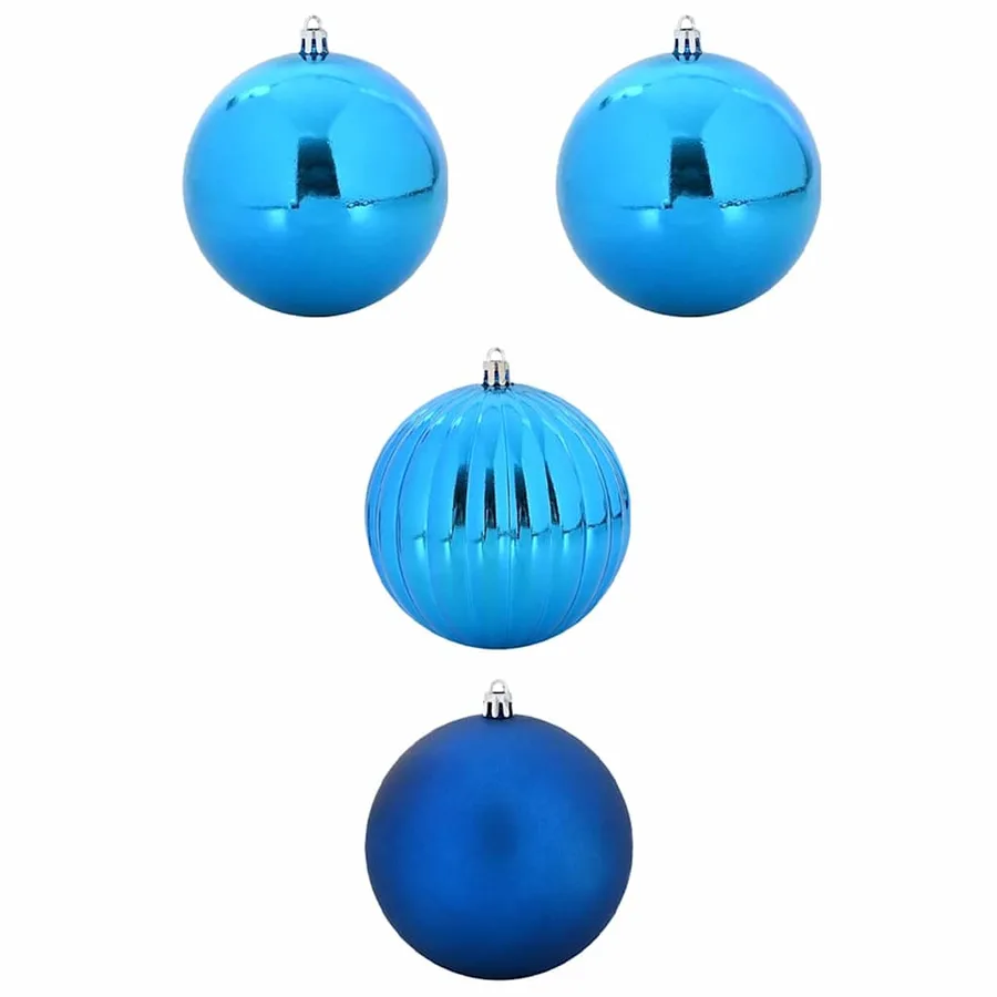 Ensemble de Boules de Noël XXL 4 pcs Bleu Ø 20 cm Plastique LED - 2