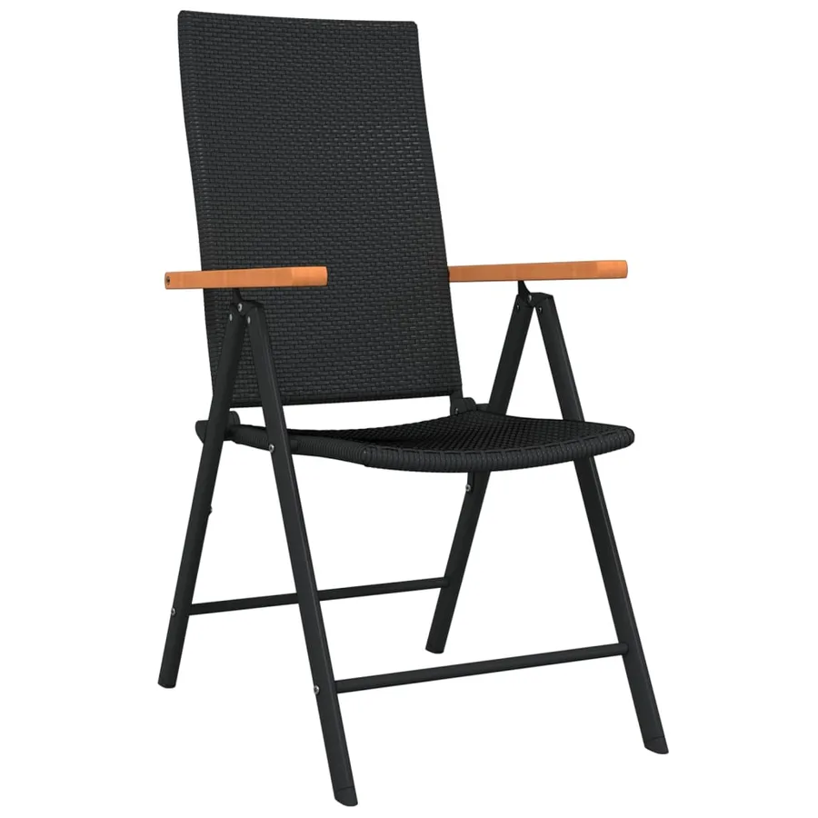 Ensemble à manger de jardin 3 pcs Noir - 3