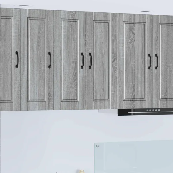 Meuble mural PORTO 2 pcs Gris Sonoma 30 x 31 x 80 cm