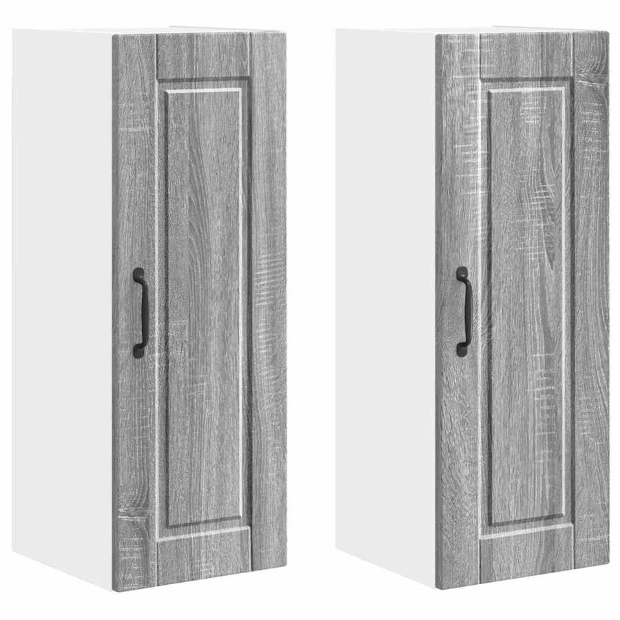 Meuble mural PORTO 2 pcs Gris Sonoma 30 x 31 x 80 cm - 2
