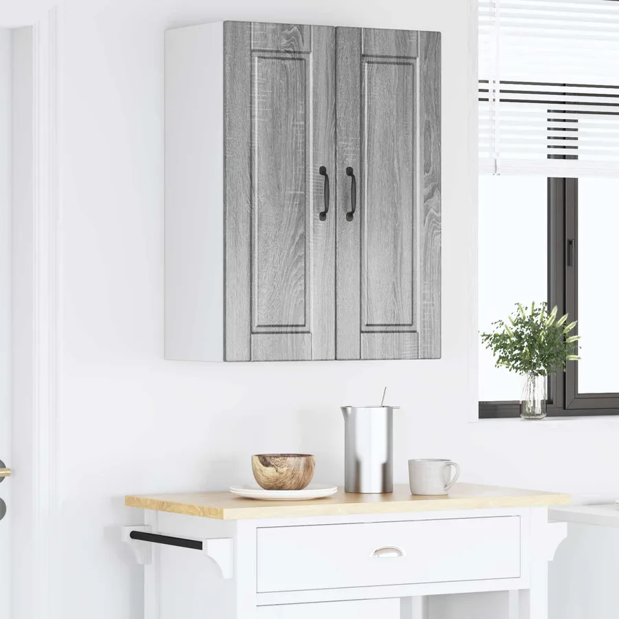 Meuble mural PORTO 2 pcs Gris Sonoma 30 x 31 x 80 cm - 4