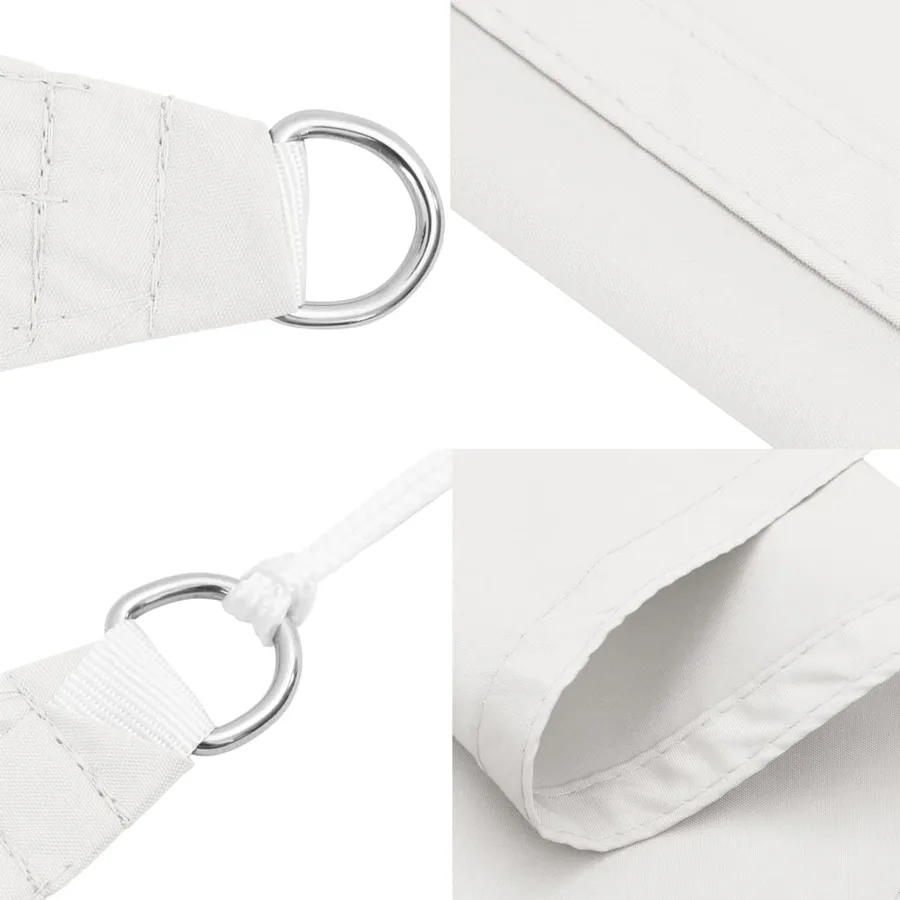 Voile de parasol tissu oxford rectangulaire 5x6 m blanc - 7
