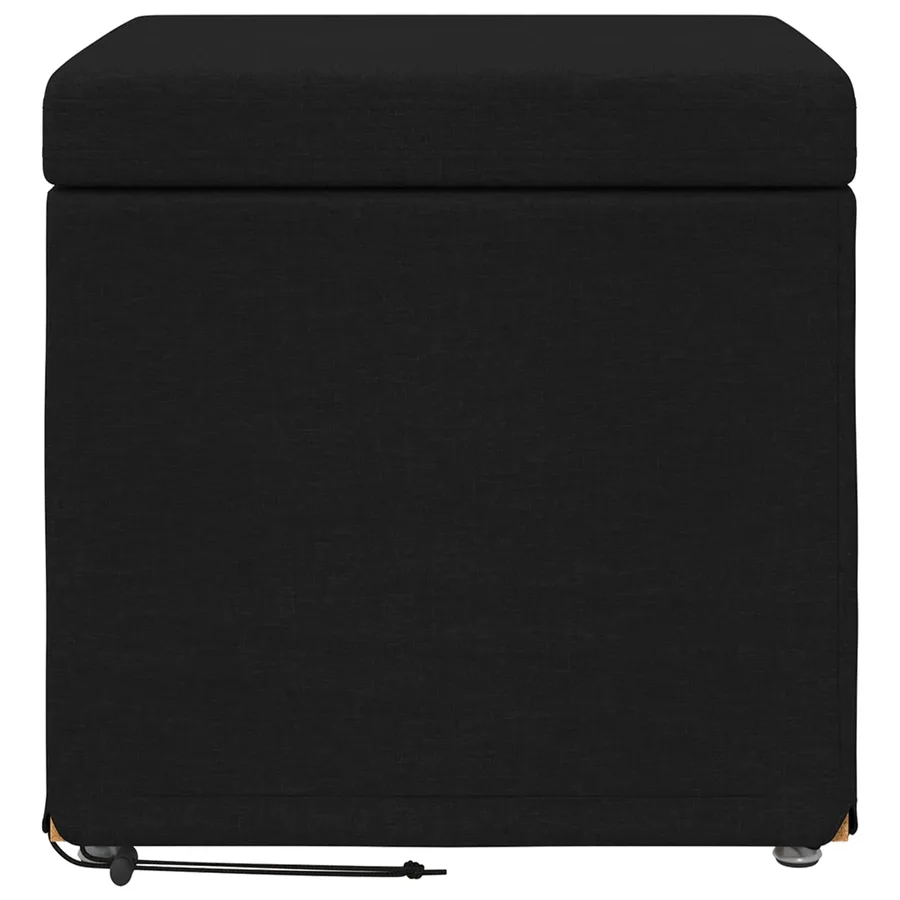Tabouret Noir 41 x 41 x 40 cm Tissu et bois stratifié - 4